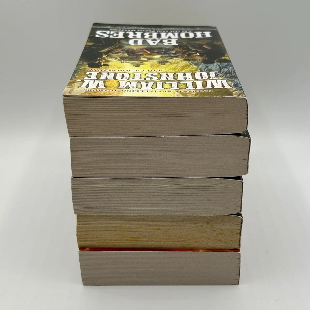 BUNDLE Johnstone 5 Western Fiction Book Lot Paperback Cowboy Action Adventure‎